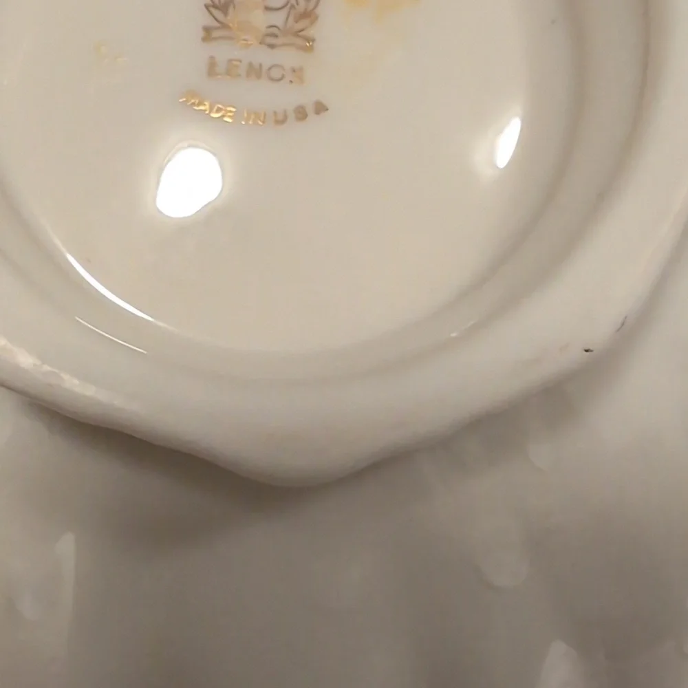 LENOX China Candy Nut Dish Gold Trim 5.75” Footed - Picture 4 of 4